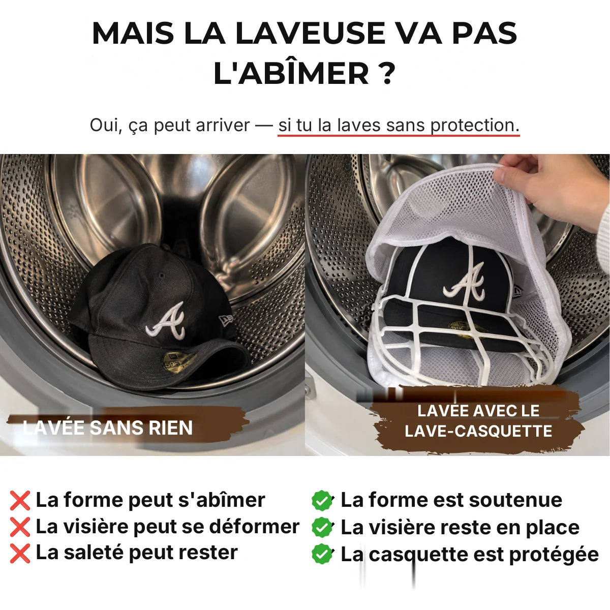 Mais la laveuse va pas l'abîmer ?