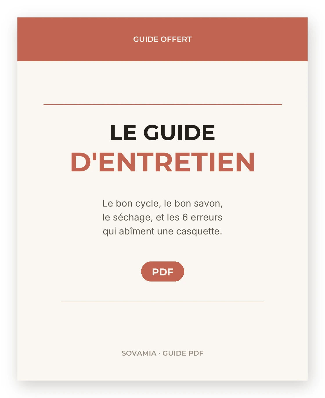 Le guide d'entretien de Sovamia (PDF)