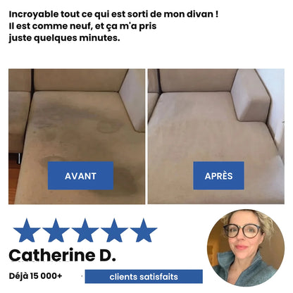 Avant / après sur un divan