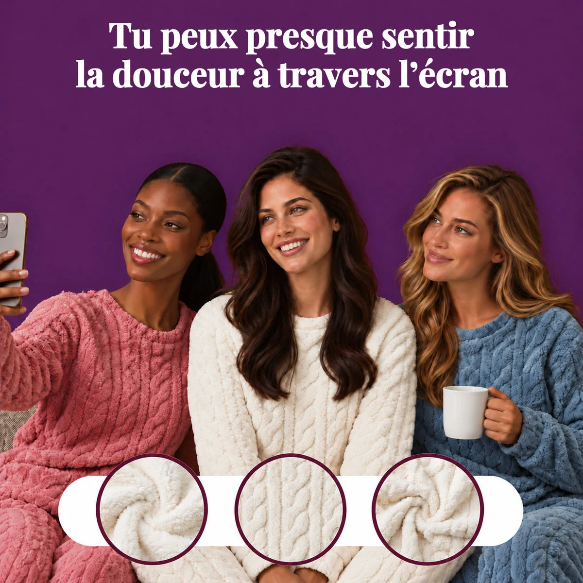 Ensemble douillet en polaire sherpa
