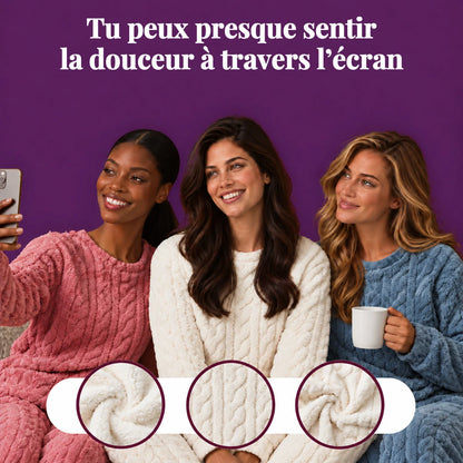 Ensemble douillet en polaire sherpa