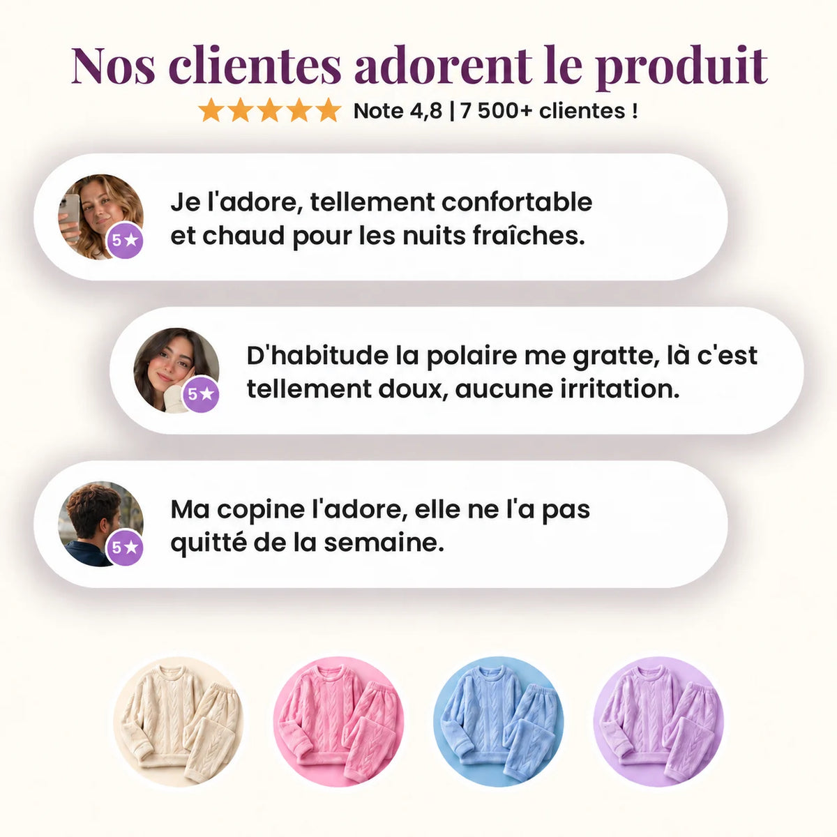 Ensemble douillet en polaire sherpa