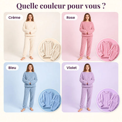 Ensemble douillet en polaire sherpa