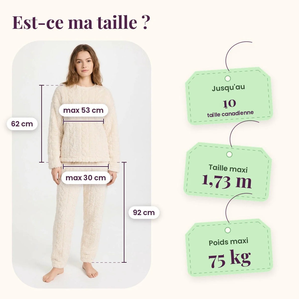 Ensemble douillet en polaire sherpa